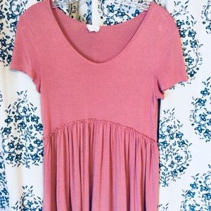 DownEast Pink Peplum Top